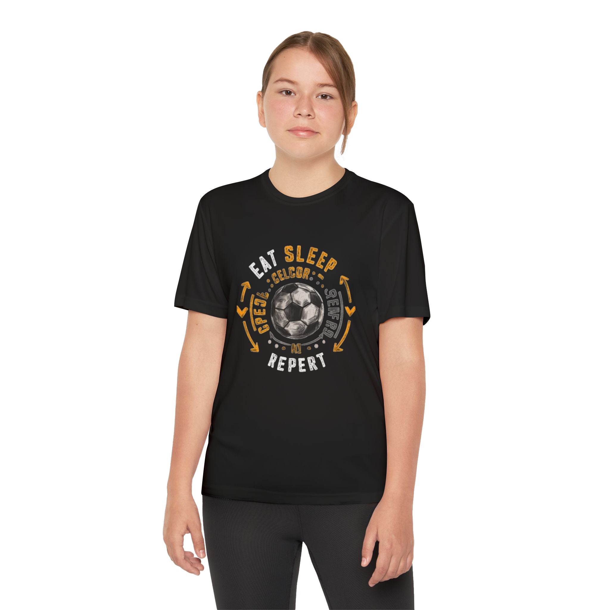 Eat Sleep Soccer Repeat Youth Competitor Tee