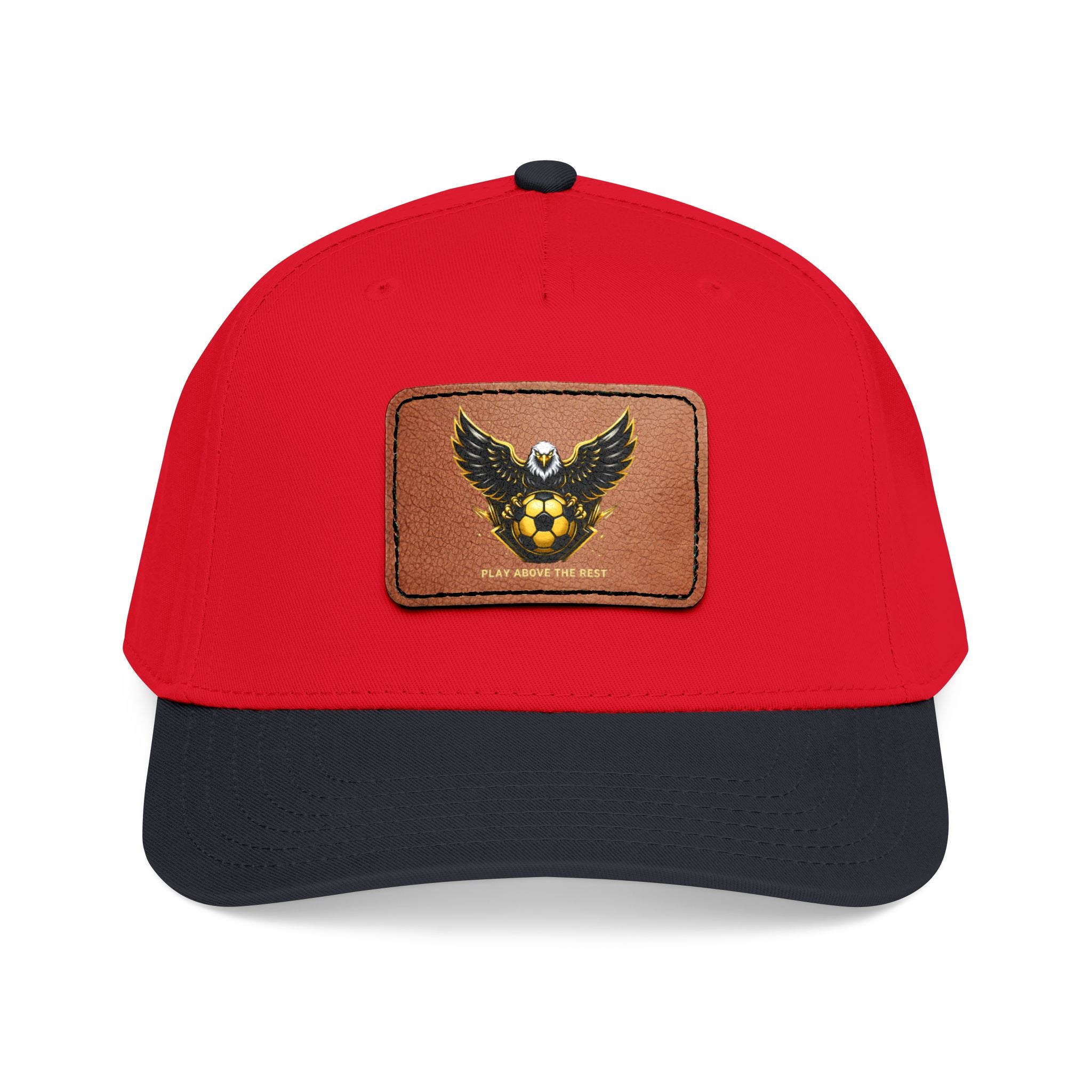 Mid Profile Baseball Cap with Leather Patch (Rectangle)