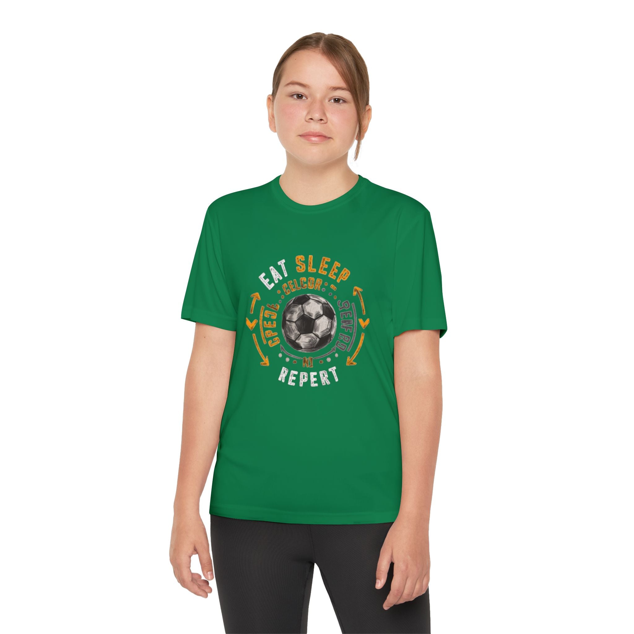 Eat Sleep Soccer Repeat Youth Competitor Tee