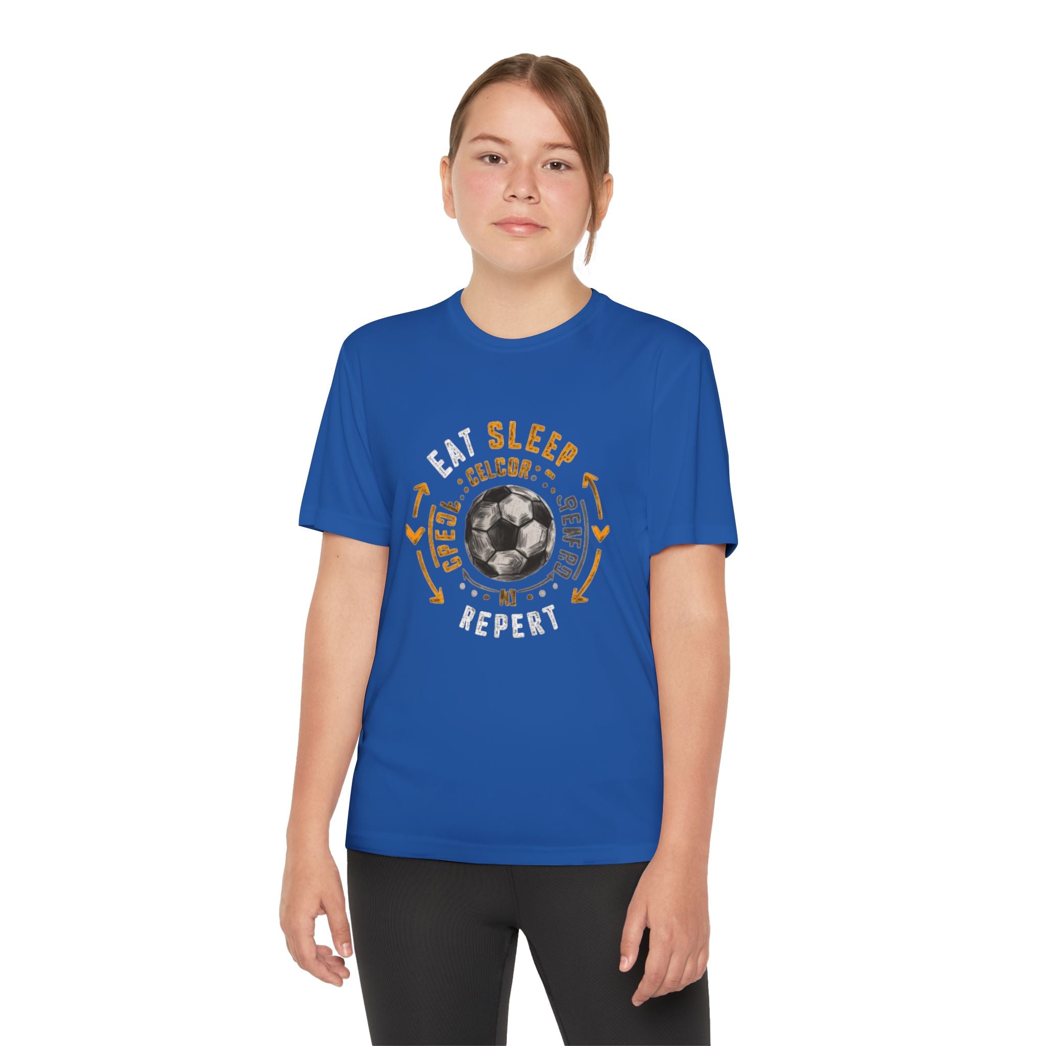 Eat Sleep Soccer Repeat Youth Competitor Tee